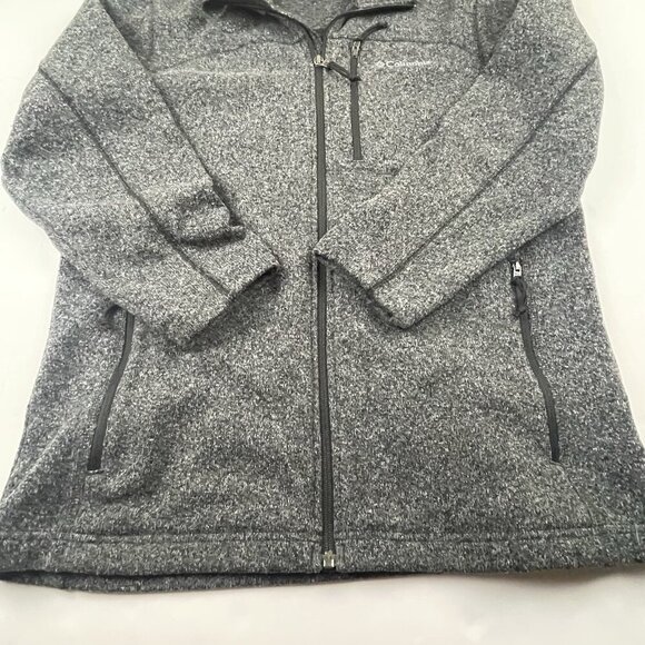 Columbia Full Zip Sweater Jacket Men’s S Black Zip Pockets Knit Polyester - Picture 9 of 9